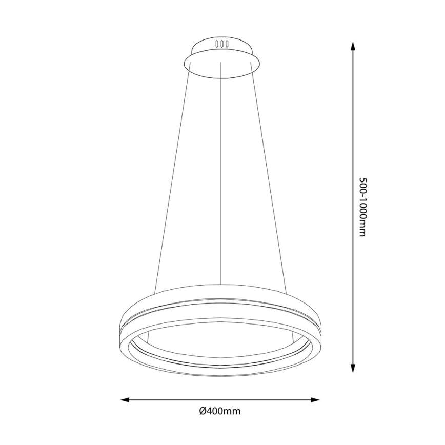 LED Chandelier on a string GRAVITY LED/36W/230V black