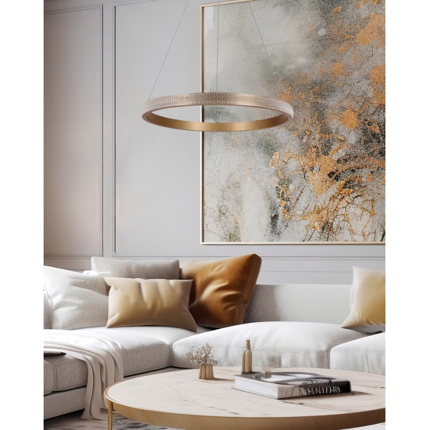 LED Chandelier on a string HASHIM LED/22W/230V d. 40 cm copper