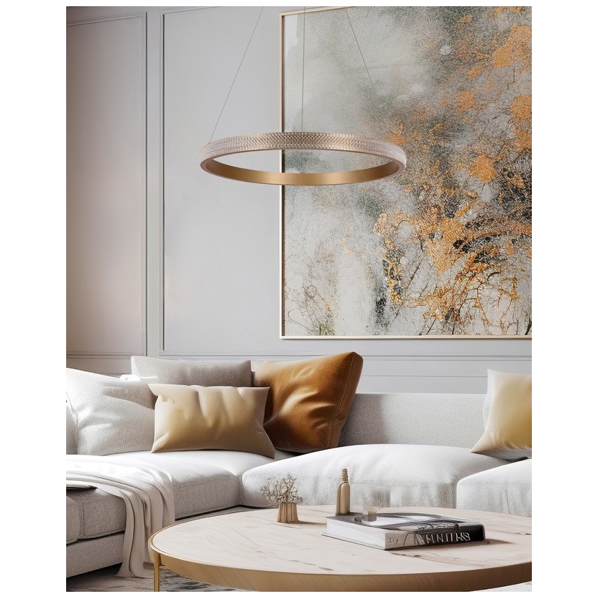 LED Chandelier on a string HASHIM LED/34W/230V d. 60 cm copper