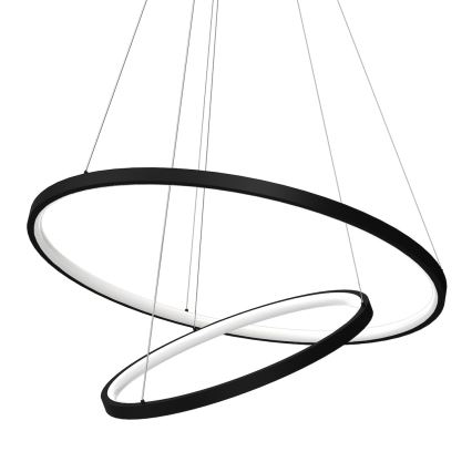 LED Chandelier on a string HOOP LED/51W/230V d. 60 cm 4000K black