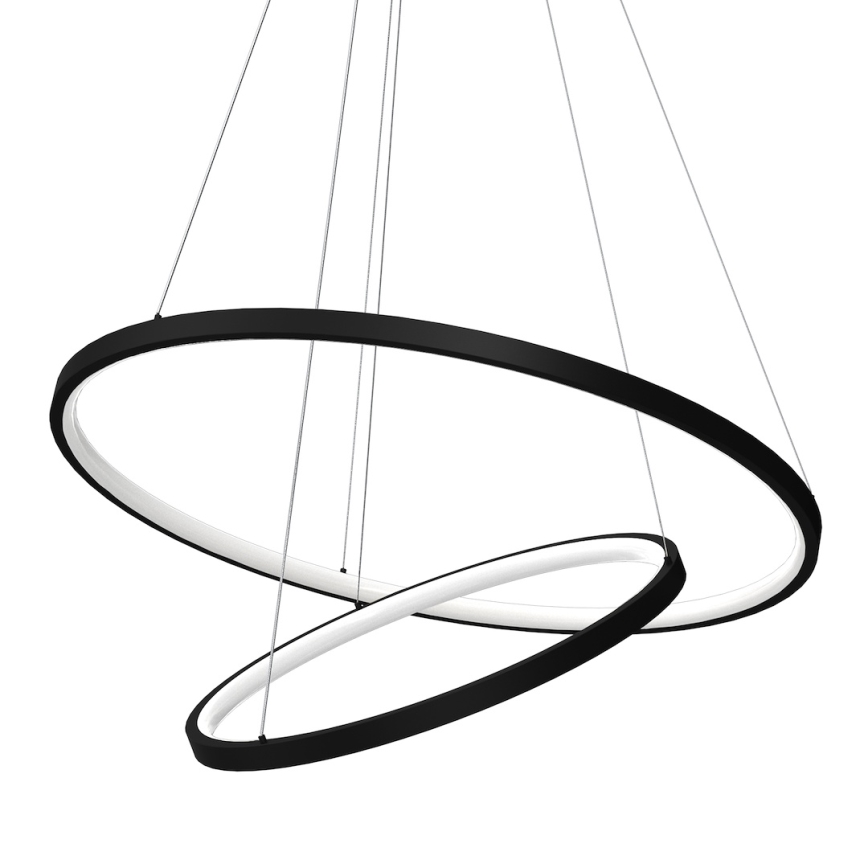 LED Chandelier on a string HOOP LED/51W/230V d. 60 cm 4000K black