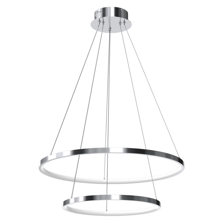LED Chandelier on a string HOOP LED/51W/230V d. 60 cm 4000K shiny chrome