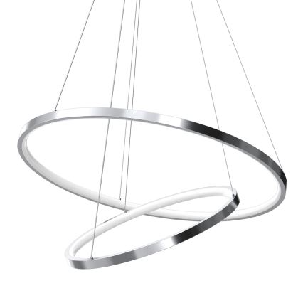 LED Chandelier on a string HOOP LED/51W/230V d. 60 cm 4000K shiny chrome