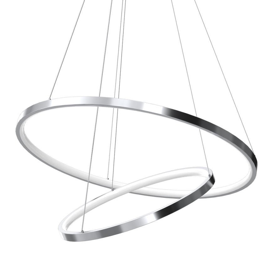 LED Chandelier on a string HOOP LED/51W/230V d. 60 cm 4000K shiny chrome