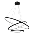 LED Chandelier on a string HOOP LED/93W/230V d. 60 cm 4000K black