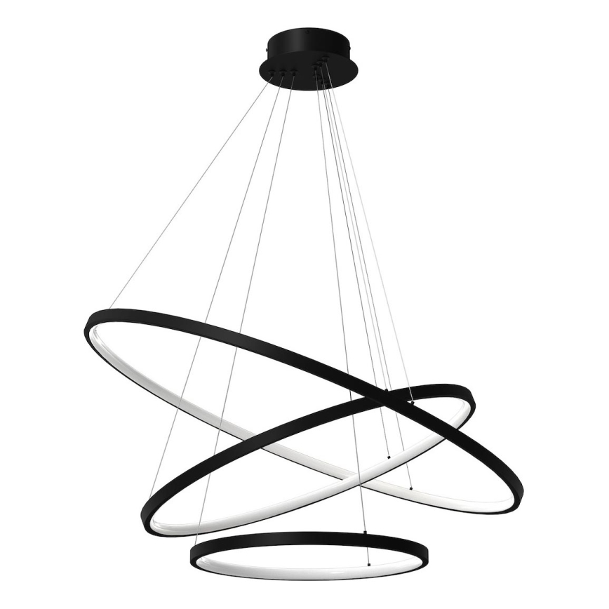 LED Chandelier on a string HOOP LED/93W/230V d. 60 cm 4000K black