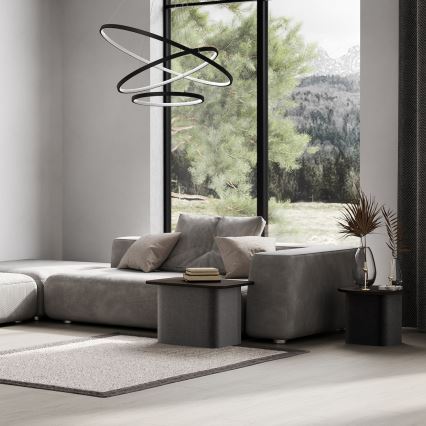 LED Chandelier on a string HOOP LED/93W/230V d. 60 cm 4000K black