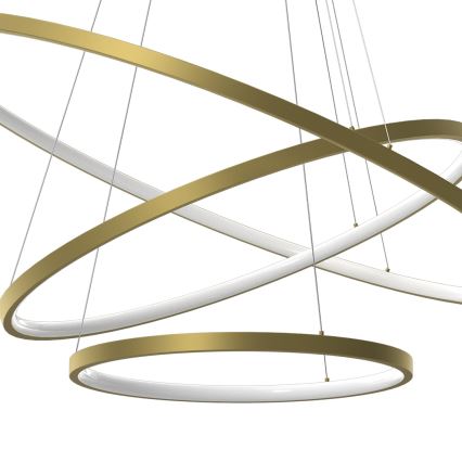 LED Chandelier on a string HOOP LED/93W/230V d. 80 cm 4000K gold