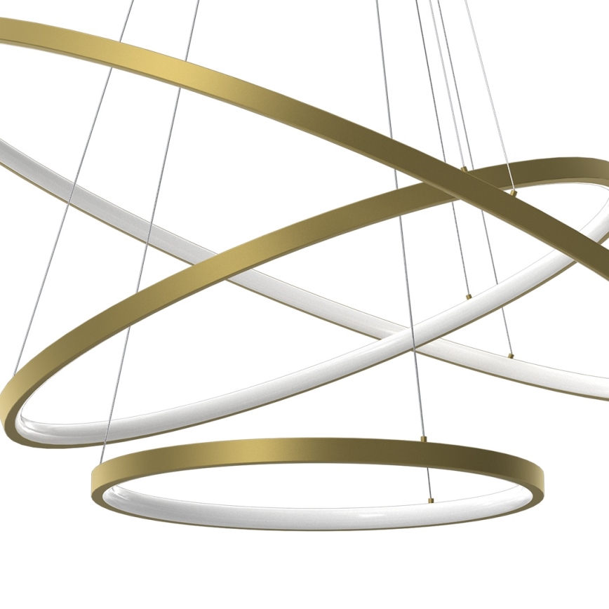LED Chandelier on a string HOOP LED/93W/230V d. 80 cm 4000K gold