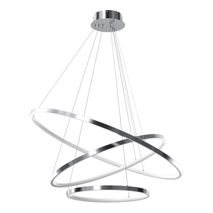 LED Chandelier on a string HOOP LED/93W/230V d. 80 cm 4000K shiny chrome