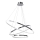 LED Chandelier on a string HOOP LED/93W/230V d. 80 cm 4000K shiny chrome