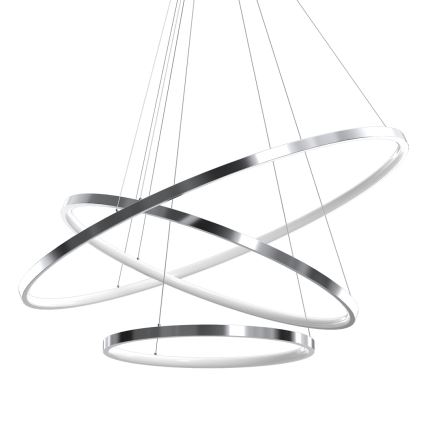 LED Chandelier on a string HOOP LED/93W/230V d. 80 cm 4000K shiny chrome