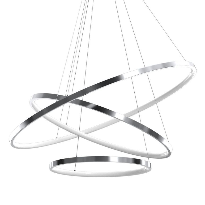 LED Chandelier on a string HOOP LED/93W/230V d. 80 cm 4000K shiny chrome