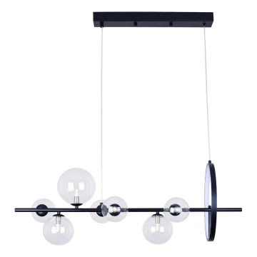 LED Chandelier on a string HYBRID LED/15W/230V + 7xG9/6W 4000K black