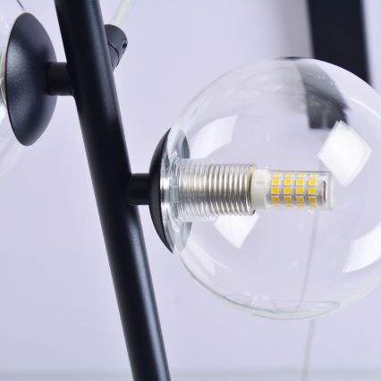 LED Chandelier on a string HYBRID LED/15W/230V + 7xG9/6W 4000K black