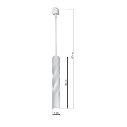 LED Chandelier on a string into rail system TRACK PENDANT LED/3W/230V white