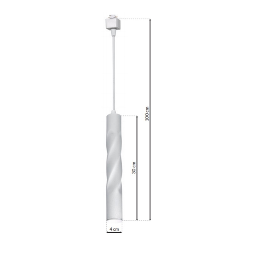 LED Chandelier on a string into rail system TRACK PENDANT LED/3W/230V white