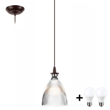 LED Chandelier on a string JODI 1xE27/60W/230V bronze