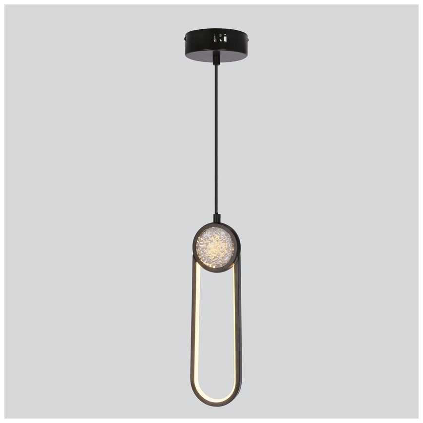 LED Chandelier on a string LACRIMA LED/15W/230V 3000K black