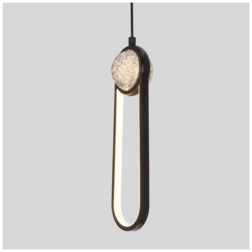 LED Chandelier on a string LACRIMA LED/15W/230V 3000K black