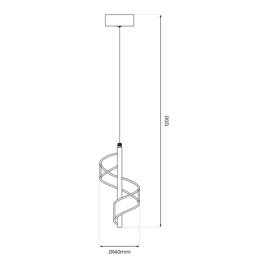 LED Chandelier on a string LARGO LED/10W/230V gold