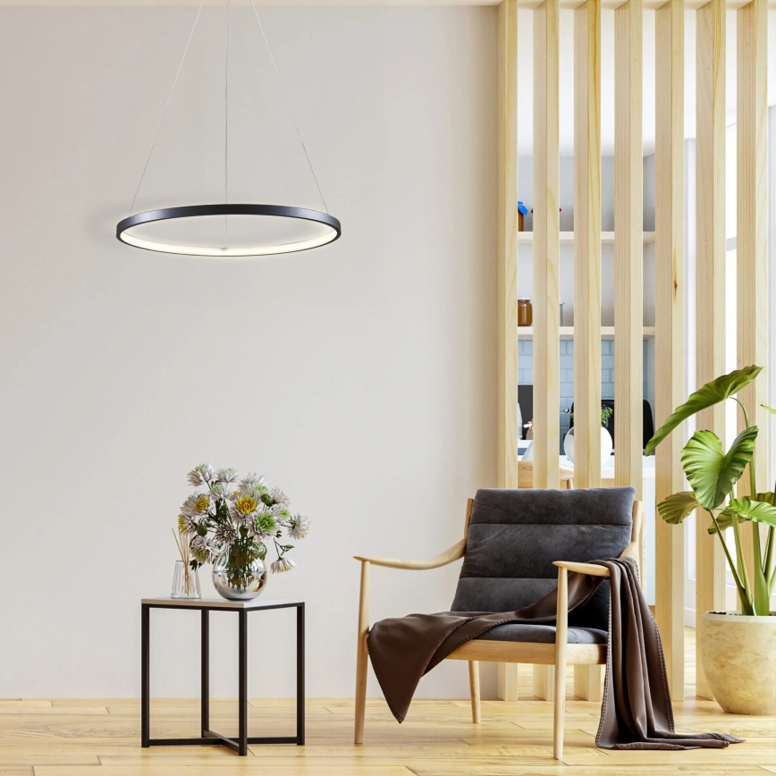 LED Chandelier on a string LEA LED/20W/230V 4000K d. 50 cm black