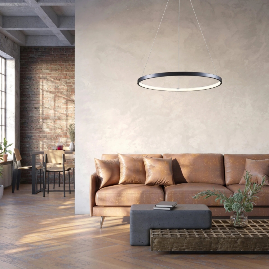 LED Chandelier on a string LEA LED/20W/230V 4000K d. 50 cm black