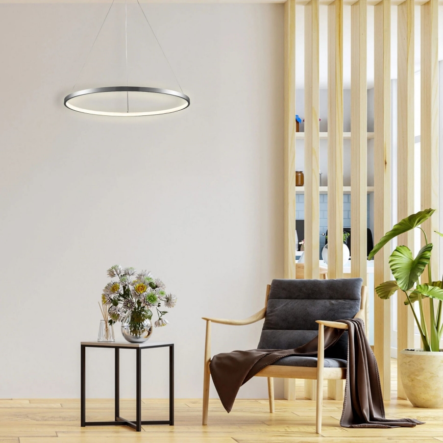 LED Chandelier on a string LEA LED/20W/230V 4000K d. 50 cm matte chrome