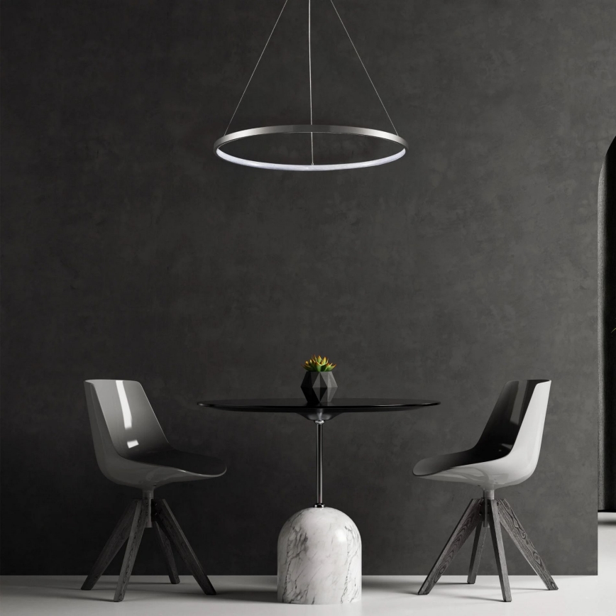 LED Chandelier on a string LEA LED/20W/230V 4000K d. 50 cm matte chrome