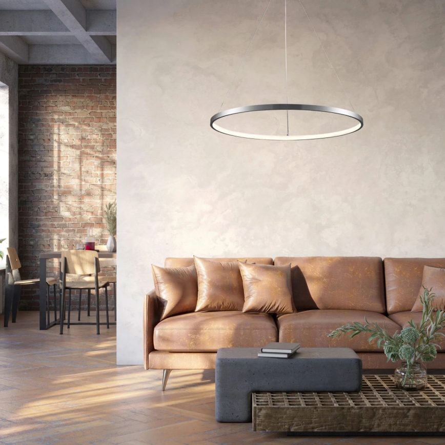 LED Chandelier on a string LEA LED/20W/230V 4000K d. 50 cm matte chrome