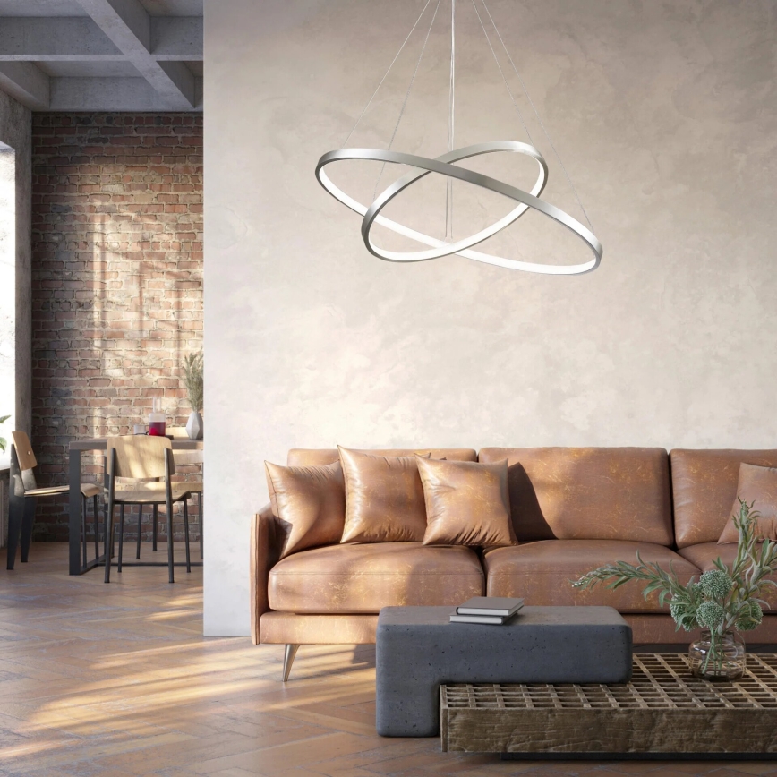 LED Chandelier on a string LEA LED/35W/230V 4000K d. 60 cm matte chrome