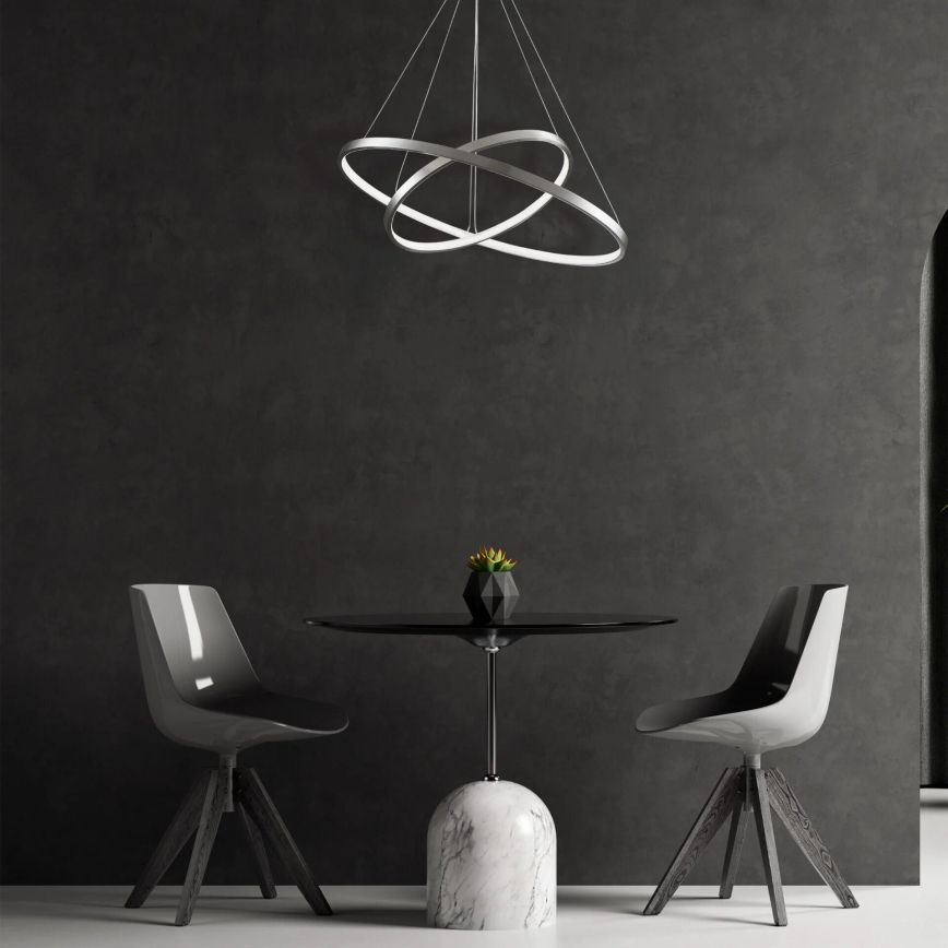 LED Chandelier on a string LEA LED/35W/230V 4000K d. 60 cm matte chrome