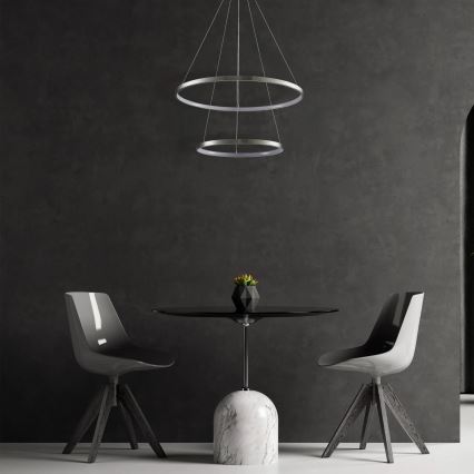 LED Chandelier on a string LEA LED/35W/230V 4000K d. 60 cm matte chrome