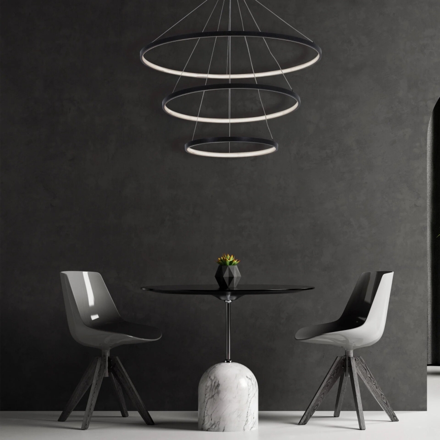 LED Chandelier on a string LEA LED/60W/230V 4000K d. 80 cm black