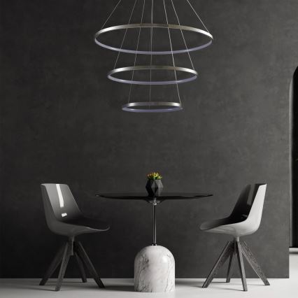 LED Chandelier on a string LEA LED/60W/230V 4000K d. 80 cm matte chrome