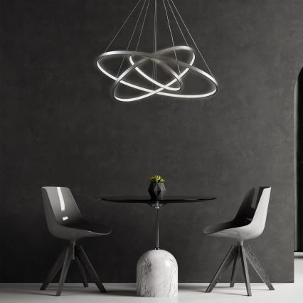 LED Chandelier on a string LEA LED/60W/230V 4000K d. 80 cm matte chrome