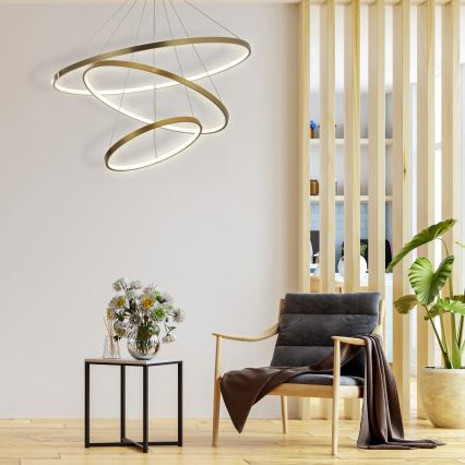 LED Chandelier on a string LEA LED/60W/230V 4000K d. 80 cm gold