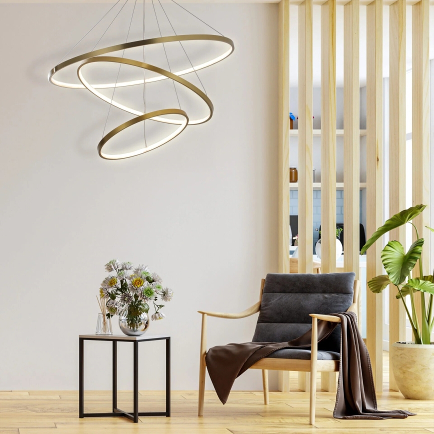 LED Chandelier on a string LEA LED/60W/230V 4000K d. 80 cm gold