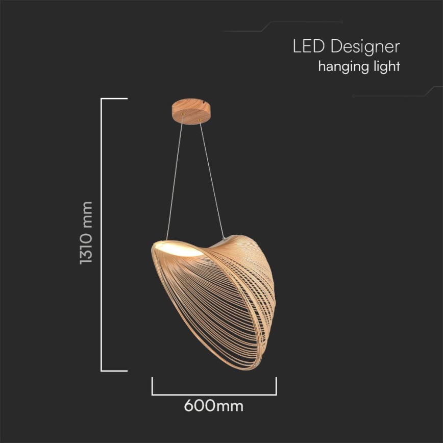 LED Chandelier on a string LED/10W/230V 3000K beige
