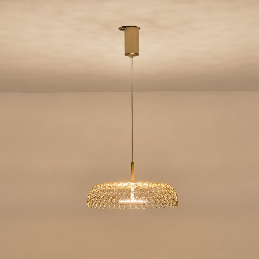 LED Chandelier on a string LED/10W/230V 3000K gold d. 35 cm