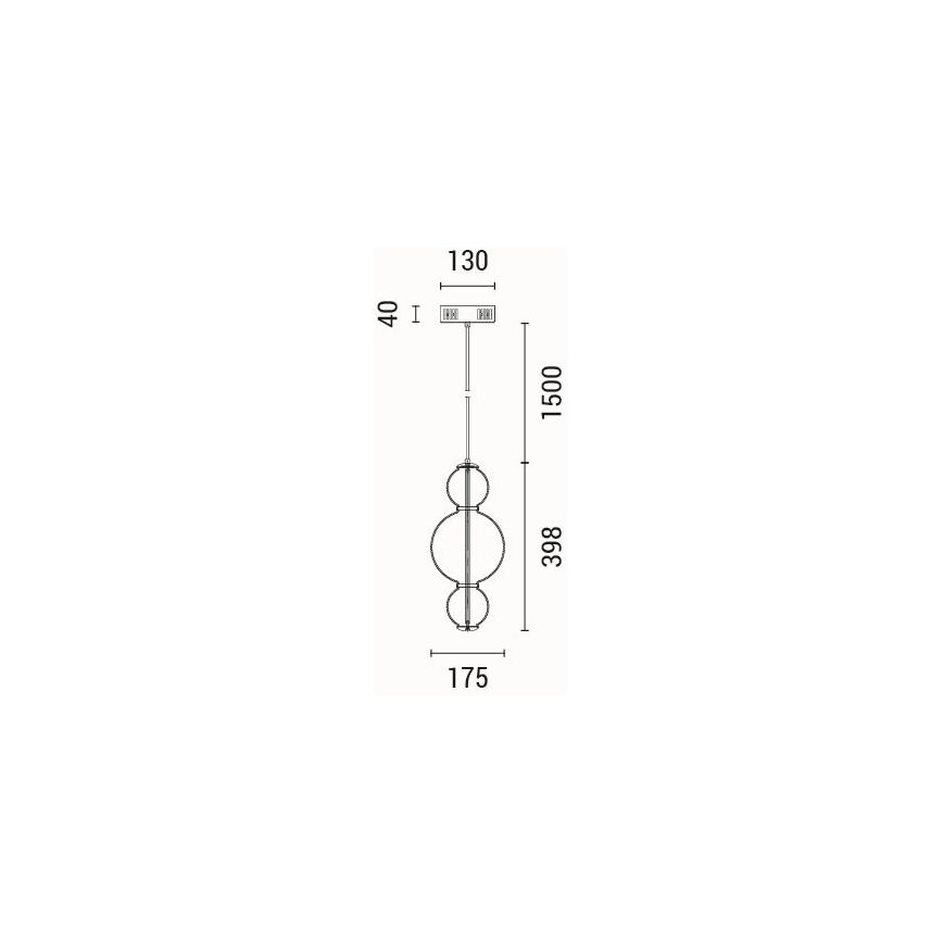 LED Chandelier on a string LED/12,6W/230V 3000K