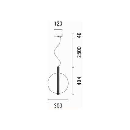 LED Chandelier on a string LED/12,6W/230V 3000K
