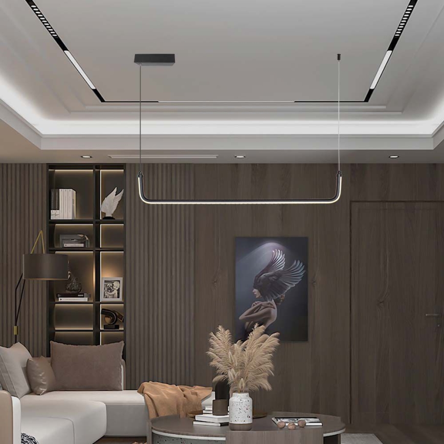 LED Chandelier on a string LED/12W/230V 4000K 90 cm black