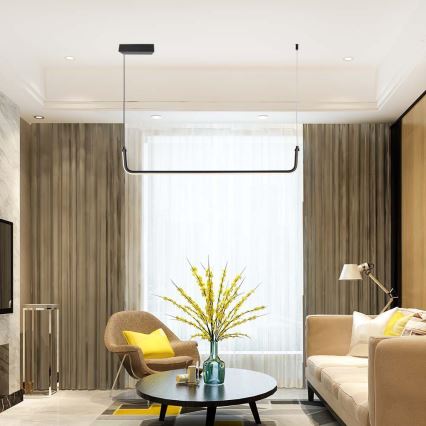LED Chandelier on a string LED/12W/230V 4000K 90 cm black