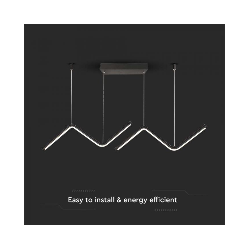 LED Chandelier on a string LED/12W/230V 4000K black