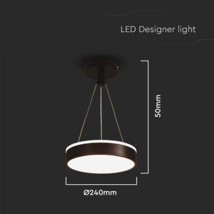 LED Chandelier on a string LED/12W/230V 4000K black