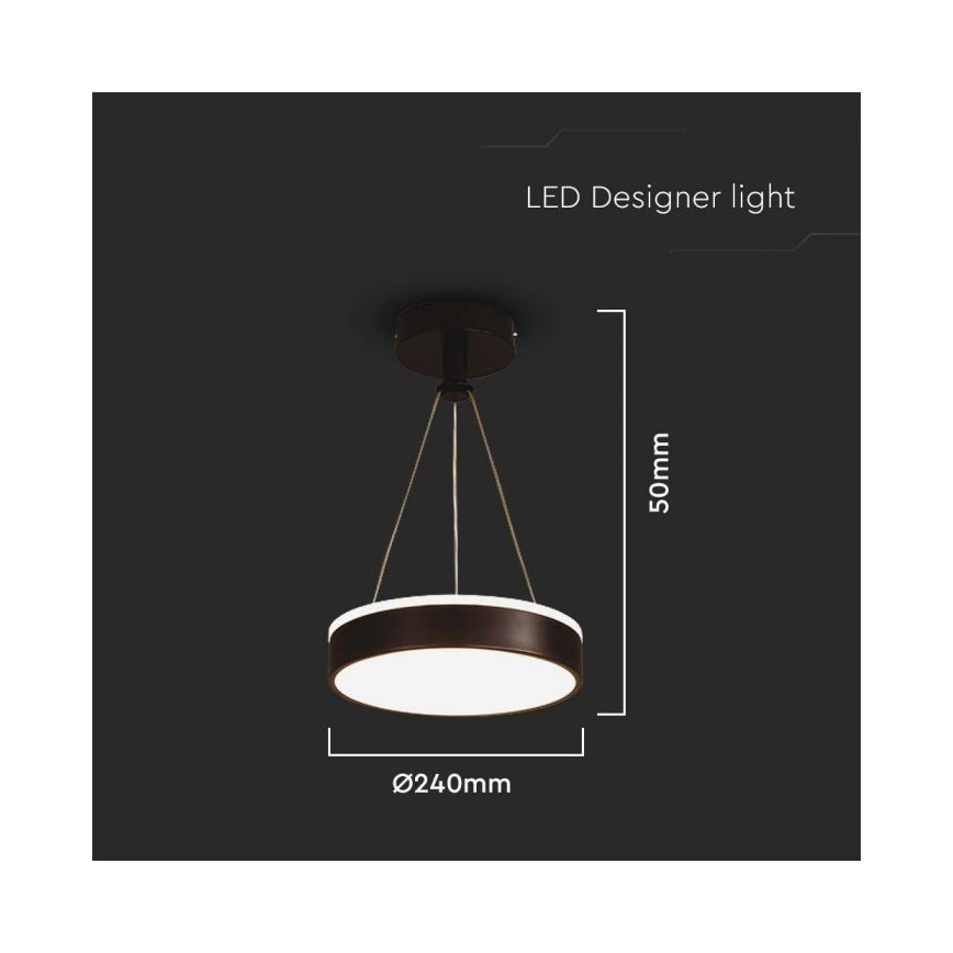 LED Chandelier on a string LED/12W/230V 4000K black