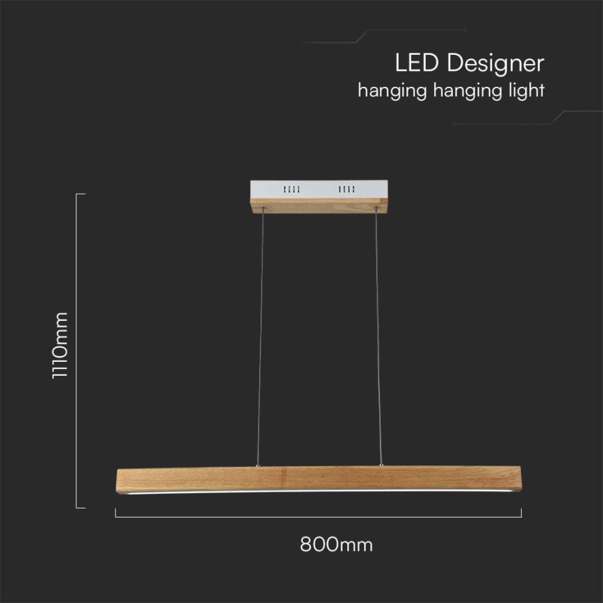 LED Chandelier on a string LED/12W/230V 4000K brown