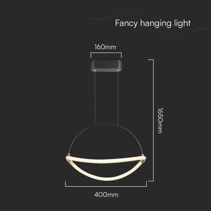 LED Chandelier on a string LED/12W/230V 4000K d. 40 cm