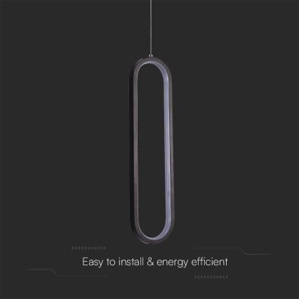 LED Chandelier on a string LED/13W/230V 3000K black